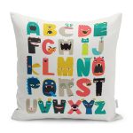 - Petek-Kc10601-Gorsel - Realhomes Realhomes Hayvan Tasarımlı Öğretici Harf Tasarımlı Çocuk & Genç Odası Modern Yastık Kırlent Kılıfı Realhomes