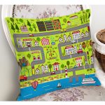 - Petek-Kc10602-Gorsel-1 - Realhomes Realhomes Mahalle Yolları Öğretici Oyun Tasarımlı Çocuk & Genç Odası Modern Yastık Kırlent Kılıfı Realhomes