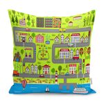 - Petek-Kc10602-Gorsel - Realhomes Realhomes Mahalle Yolları Öğretici Oyun Tasarımlı Çocuk & Genç Odası Modern Yastık Kırlent Kılıfı Realhomes