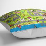 - Petek-Kc10602-Gorsel-2 - Realhomes Realhomes Mahalle Yolları Öğretici Oyun Tasarımlı Çocuk & Genç Odası Modern Yastık Kırlent Kılıfı Realhomes