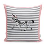 - Petek-Kc10603-Gorsel - Realhomes Realhomes Gri Çizgili Zemin Sevimli Zebra Tasarımlı Çocuk & Genç Odası Modern Yastık Kırlent Kılıfı Realhomes