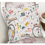 - Petek-Kc10605-Gorsel-1 - Realhomes Realhomes Minimal Oyun Yolları Eğitici Motifli Çocuk & Genç Odası Modern Yastık Kırlent Kılıfı Realhomes