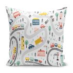 - Petek-Kc10605-Gorsel - Realhomes Realhomes Minimal Oyun Yolları Eğitici Motifli Çocuk & Genç Odası Modern Yastık Kırlent Kılıfı Realhomes