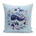 - Petek-Kc10607-Gorsel - Realhomes  Realhomes Mavi Balina Ve Yavruları Tasarımlı Çocuk & Genç Odası Modern Yastık Kırlent Kılıfı Realhomes