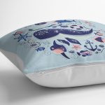 - Petek-Kc10607-Gorsel-2 - Realhomes  Realhomes Mavi Balina Ve Yavruları Tasarımlı Çocuk & Genç Odası Modern Yastık Kırlent Kılıfı Realhomes