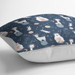 - Petek-Kc10609-Gorsel-2 - Realhomes Realhomes Uzaydaki Hayvanlar Desenli Çocuk & Genç Odası Modern Yastık Kırlent Kılıfı Realhomes