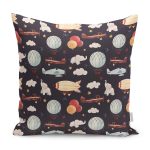 - Petek-Kc10612-Gorsel - Realhomes Realhomes Lacivert Zemin Uçak Balon Temalı Çocuk & Genç Odası Modern Yastık Kırlent Kılıfı Realhomes