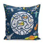 - Petek-Kc10620-Gorsel - Realhomes Realhomes Uzay Temalı Eğitici Yol Tasarımlı Çocuk & Genç Odası Modern Yastık Kırlent Kılıfı Realhomes