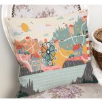 - Petek-Kc10621-Gorsel-1 - Realhomes Realhomes Renkli Mahalle Tasarımlı Oyun Yollu Çocuk & Genç Odası Modern Yastık Kırlent Kılıfı Realhomes