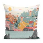 - Petek-Kc10621-Gorsel - Realhomes Realhomes Renkli Mahalle Tasarımlı Oyun Yollu Çocuk & Genç Odası Modern Yastık Kırlent Kılıfı Realhomes