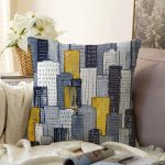 - Rasel-K12398-Gorsel - Realhomes  Realhomes Pastel Renkli Özel Tasarım Çizgili Motifler Dijital Baskılı Yastık Kırlent Kılıfı Realhomes