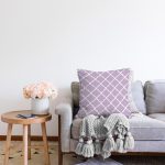 - Rasel-K12405-Gorsel-1 - Realhomes  Realhomes Eflatun Zemin Ogea Motifli Dijital Baskılı Modern Yastık Kırlent Kılıfı Realhomes