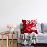 - Rasel-K12428-Gorsel-1 - Realhomes  Realhomes Aşk Temalı Kalp Tasarımlı Özel Tasarım Dijital Baskılı Yastık Kırlent Kılıfı Realhomes