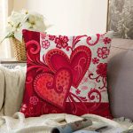 - Rasel-K12428-Gorsel - Realhomes  Realhomes Aşk Temalı Kalp Tasarımlı Özel Tasarım Dijital Baskılı Yastık Kırlent Kılıfı Realhomes