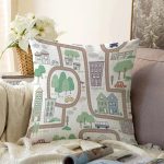 - Rasel-Kc10528-Gorsel - Realhomes  Realhomes Bizim Mahalle Yolları Eğitici Yol Çizimli Çocuk & Genç Odası Modern Yastık Kırlent Kılıfı Realhomes