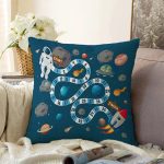 - Rasel-Kc10530-Gorsel - Realhomes  Realhomes Uzay Temalı Eğitici Oyun Adımları Tasarımlı Çocuk & Genç Odası Modern Yastık Kırlent Kılıfı Realhomes