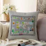 - Rasel-Kc10539-Gorsel - Realhomes  Realhomes Tren Yolu Araba Oyun Tasarımlı Çocuk & Genç Odası Modern Yastık Kırlent Kılıfı Realhomes