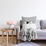 - Rasel-Kc10547-Gorsel-1 - Realhomes  Realhomes Gri Çizgili Yıldızlı Sevimli Kediler Çocuk & Genç Odası Modern Yastık Kırlent Kılıfı Realhomes