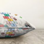 - Rasel-Kc10552-Gorsel-2 - Realhomes  Realhomes Etiğici Seksek Oyunu Tasarımlı Çocuk & Genç Odası Modern Yastık Kırlent Kılıfı Realhomes