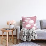 - Rasel-Kc10563-Gorsel-1 - Realhomes  Realhomes Pembe Temalı Bulut Tasarımlı Çocuk & Genç Odası Modern Yastık Kırlent Kılıfı Realhomes