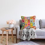 - Rasel-Kc10574-Gorsel-1 - Realhomes Realhomes Renkli Kareli Puantiye Sevimli Baykuşlar Çocuk & Genç Odası Modern Yastık Kırlent Kılıfı Realhomes