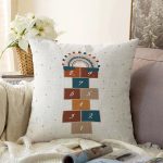 - Rasel-Kc10578-Gorsel - Realhomes  Realhomes Renkli Seksek Tasarımlı Çocuk & Genç Odası Modern Yastık Kırlent Kılıfı Realhomes