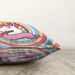 - Rasel-Kc10579-Gorsel-2 - Realhomes  Realhomes Renkli Daireler Unicorn Tasarımlı Çocuk & Genç Odası Modern Yastık Kırlent Kılıfı Realhomes