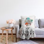 - Rasel-Kc10580-Gorsel-1 - Realhomes  Realhomes Sirk Tasarımlı Çocuk & Genç Odası Modern Yastık Kırlent Kılıfı Realhomes