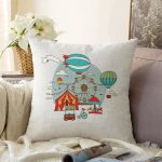 - Rasel-Kc10580-Gorsel - Realhomes  Realhomes Sirk Tasarımlı Çocuk & Genç Odası Modern Yastık Kırlent Kılıfı Realhomes