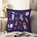 Realhomes Uzay Boşluğu Eğlenceli Tasarımlı Çocuk & Genç Odası Modern Yastık Kırlent Kılıfı Realhomes