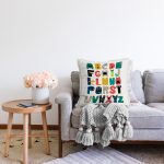 - Rasel-Kc10601-Gorsel-1 - Realhomes  Realhomes Hayvan Tasarımlı Öğretici Harf Tasarımlı Çocuk & Genç Odası Modern Yastık Kırlent Kılıfı Realhomes