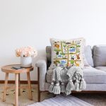 Realhomes Hayvanat Bahçesi Eğitici Yol Tasarımlı Çocuk & Genç Odası Modern Yastık Kırlent Kılıfı Realhomes