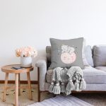 - Rasel-Kc10617-Gorsel-1 - Realhomes  Realhomes Pembe Ay Sevimli Fil Tasarımlı Çocuk & Genç Odası Modern Yastık Kırlent Kılıfı Realhomes