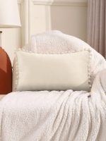 - 4 - Realhomes Bej Rengi Dikdörtgen Ponponlu Yastık Kırlent Kılıfı Realhomes