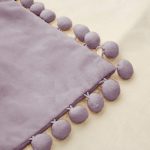 - 5 - Realhomes  Gül Kurusu Renkli Dikdörtgen Ponponlu Yastık Kırlent Kılıfı Realhomes