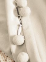 - 7 - Realhomes Bej Rengi Dikdörtgen Ponponlu Yastık Kırlent Kılıfı Realhomes