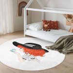 - RealHomes Dijital Baskılı Kaymaz Tabanlı Comfort Çocuk Odası Yuvarlak Halı - Realhomes  Fashion Girl Çocuk & Genç Odası Makinede Yıkanabilir Kaymaz Tabanlı Yuvarlak Çocuk Halısı Realhomes